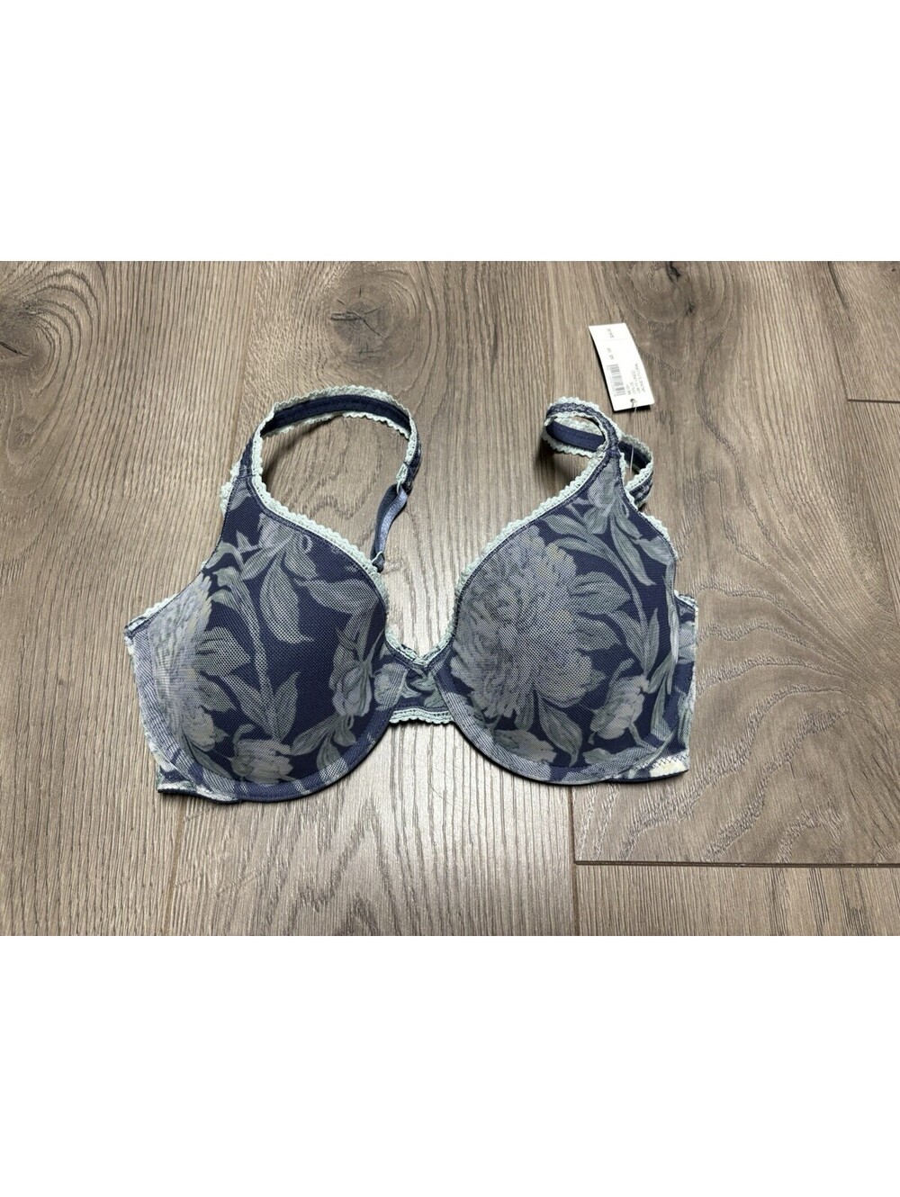 SOMA Lightly Lined Perfect Coverage Bra Mesh Floral 32D Underwire NWT